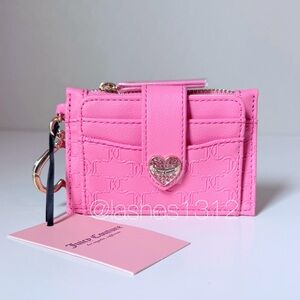 Juicy Couture Pink Card Holder with Heart Charm